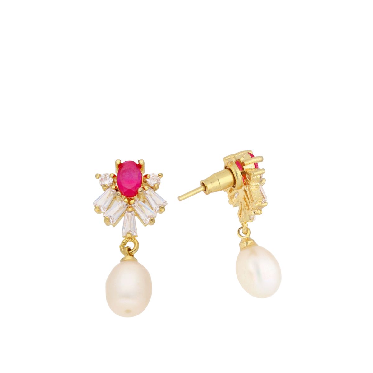 J Pearls Falak Pearl Earrings - Real Pearl Jewelry | Swadesiicart