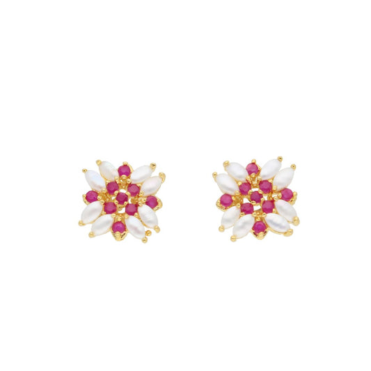 J Pearls Eva Pearl Earrings - Real Pearl Jewelry | Swadesiicart