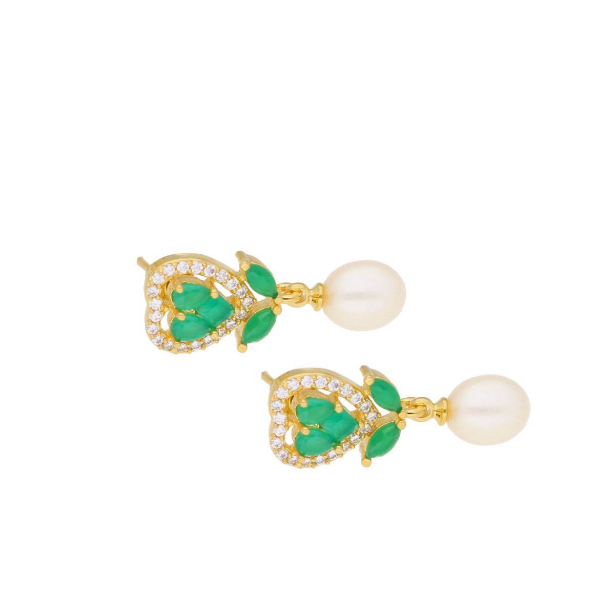 J Pearls Theertha Pearl Earrings - Real Pearl Jewelry | Swadesiicart