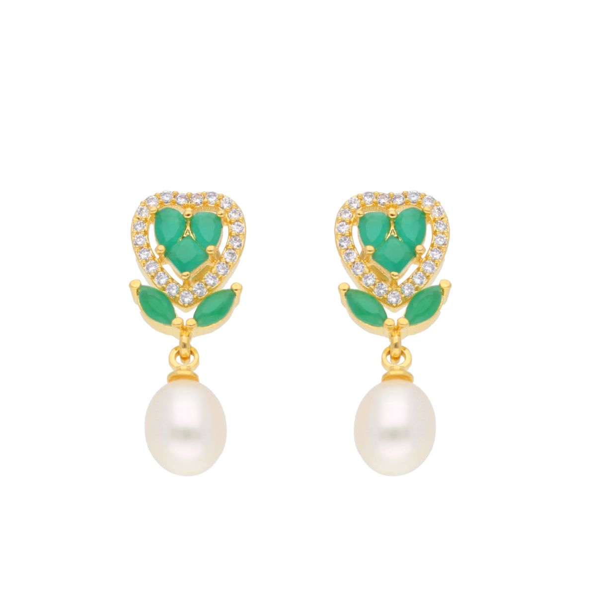 J Pearls Theertha Pearl Earrings - Real Pearl Jewelry | Swadesiicart