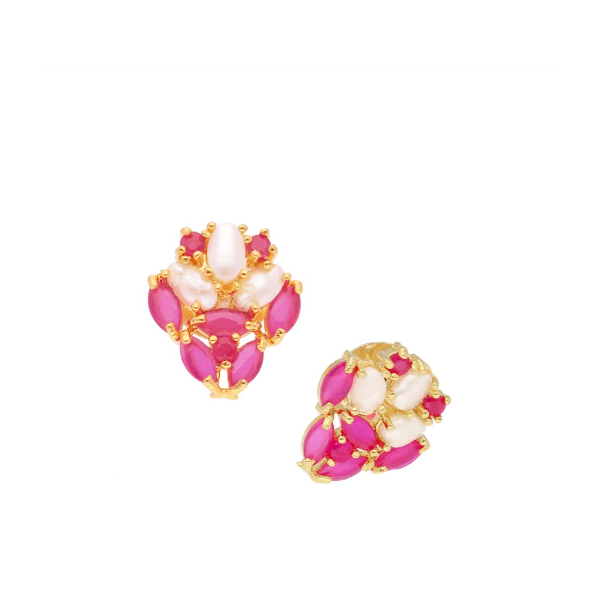 J Pearls Cherry Pearl Earrings - Real Pearl Jewelry | Swadesiicart