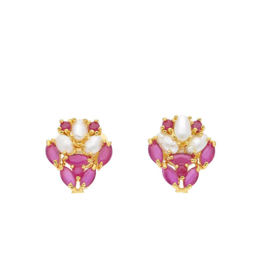 J Pearls Cherry Pearl Earrings - Real Pearl Jewelry | Swadesiicart