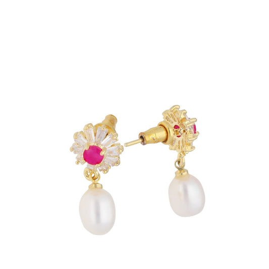 J Pearls Anahita Pearl Earrings - Real Pearl Jewelry - Swadesiicart