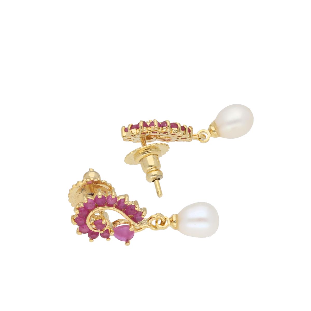 J Pearls Jaanvi Pearl Earrings - Real Pearl Jewelry | Swadesiicart