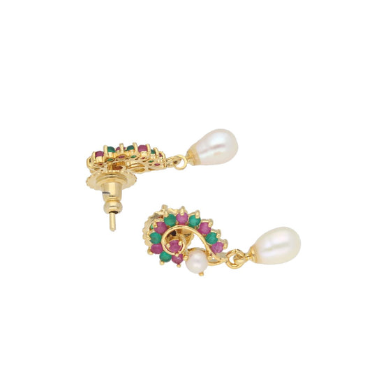 J Pearls Eva Pearl Earrings - Real Pearl Jewelry | Swadesiicart