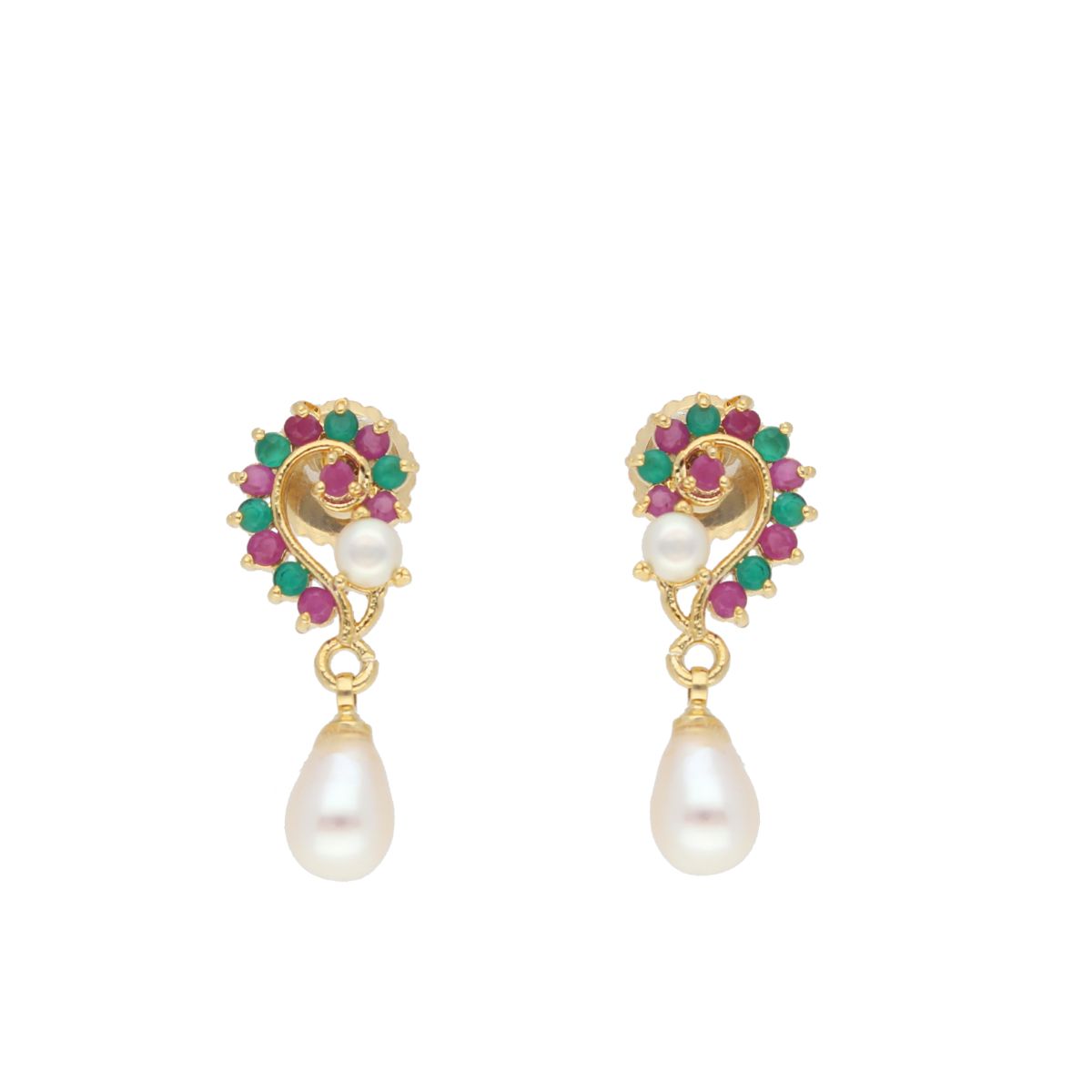 J Pearls Eva Pearl Earrings - Real Pearl Jewelry | Swadesiicart