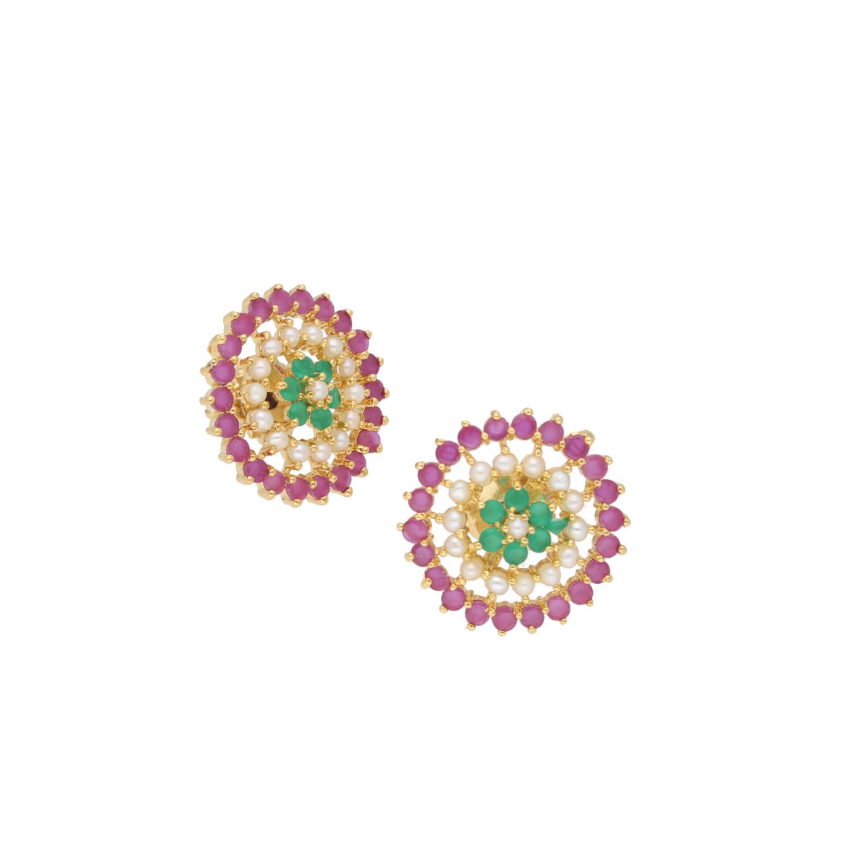 J Pearls Beautiful Pearl Earrings - Real Pearl Jewelry - Swadesiicart