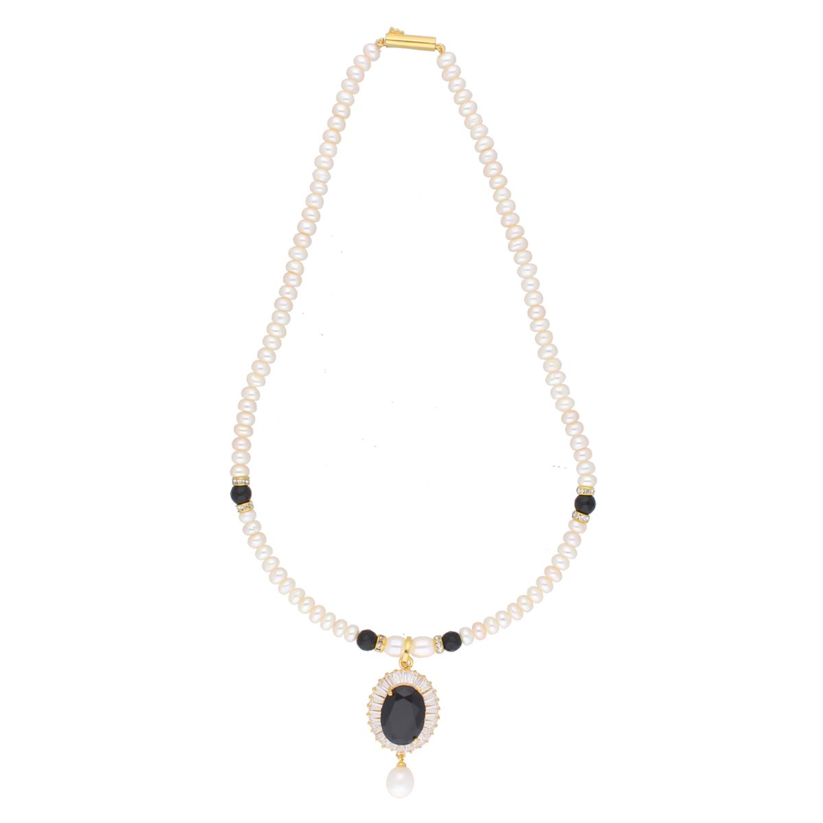 J Pearls Abanti Pearl Set - Real Pearl Jewelry - Swadesiicart