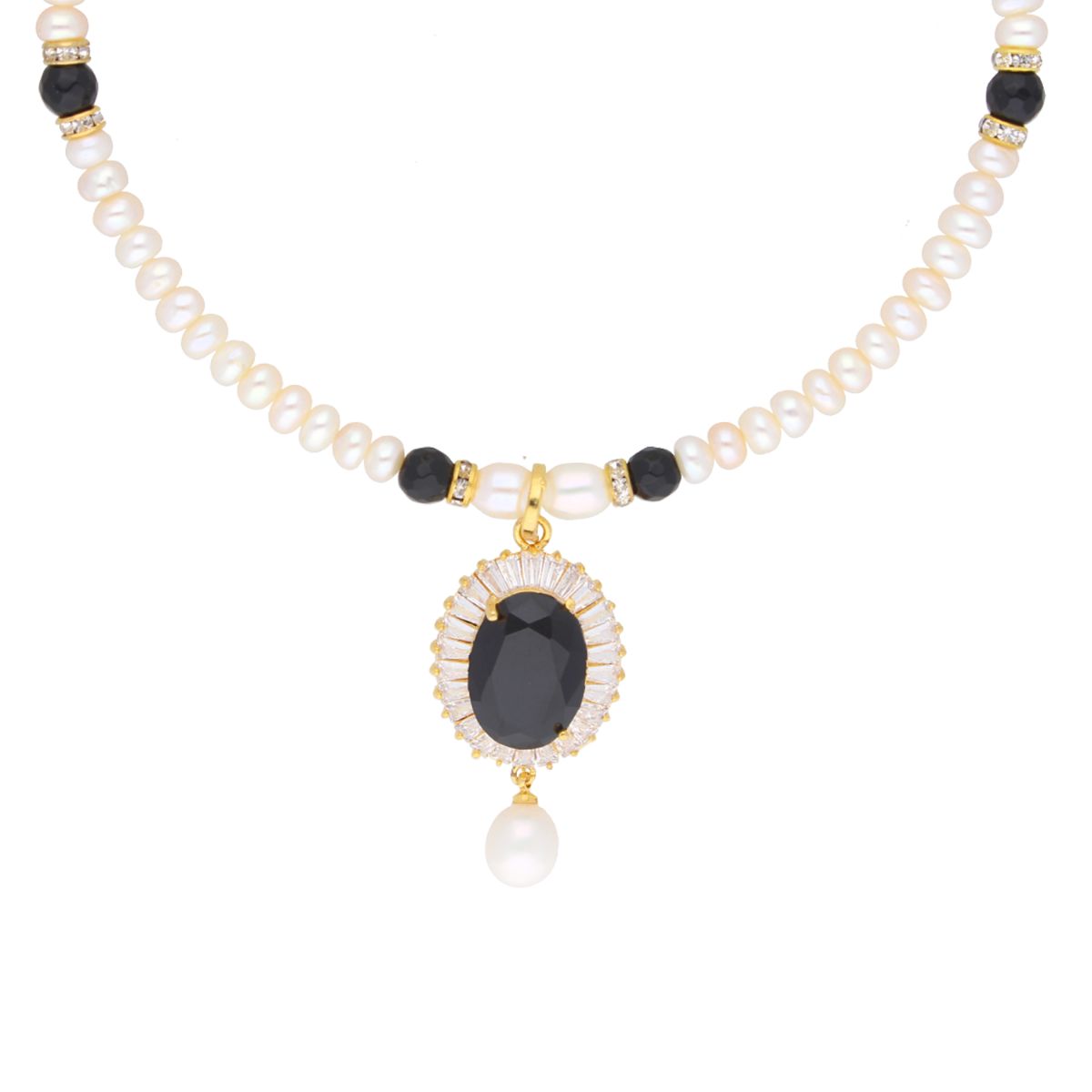 J Pearls Abanti Pearl Set - Real Pearl Jewelry - Swadesiicart