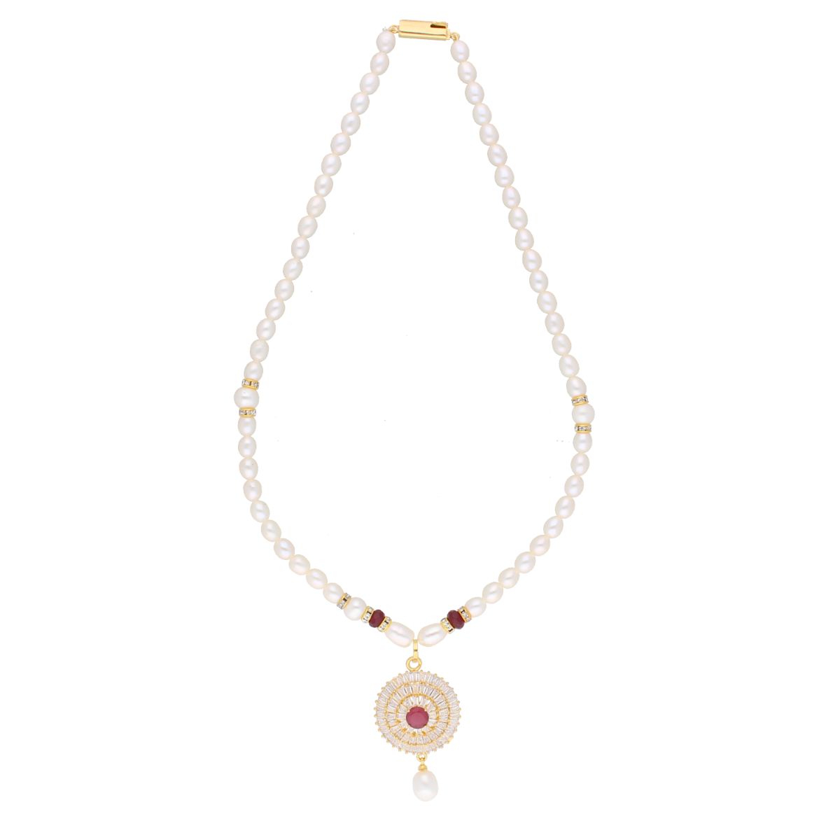 J Pearls Twisted Pearl Set - Real Pearl Jewelry - Swadesiicart