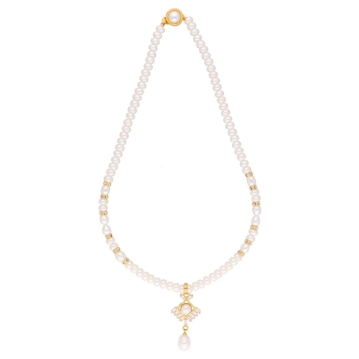 J Pearls Yashvi Pearl Set - Real Pearl Jewelry - Swadesiicart