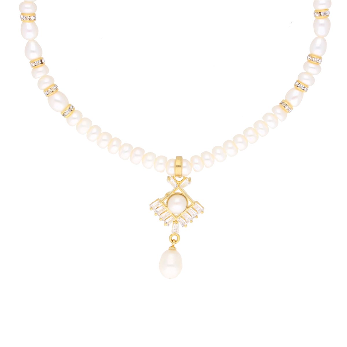 J Pearls Yashvi Pearl Set - Real Pearl Jewelry - Swadesiicart