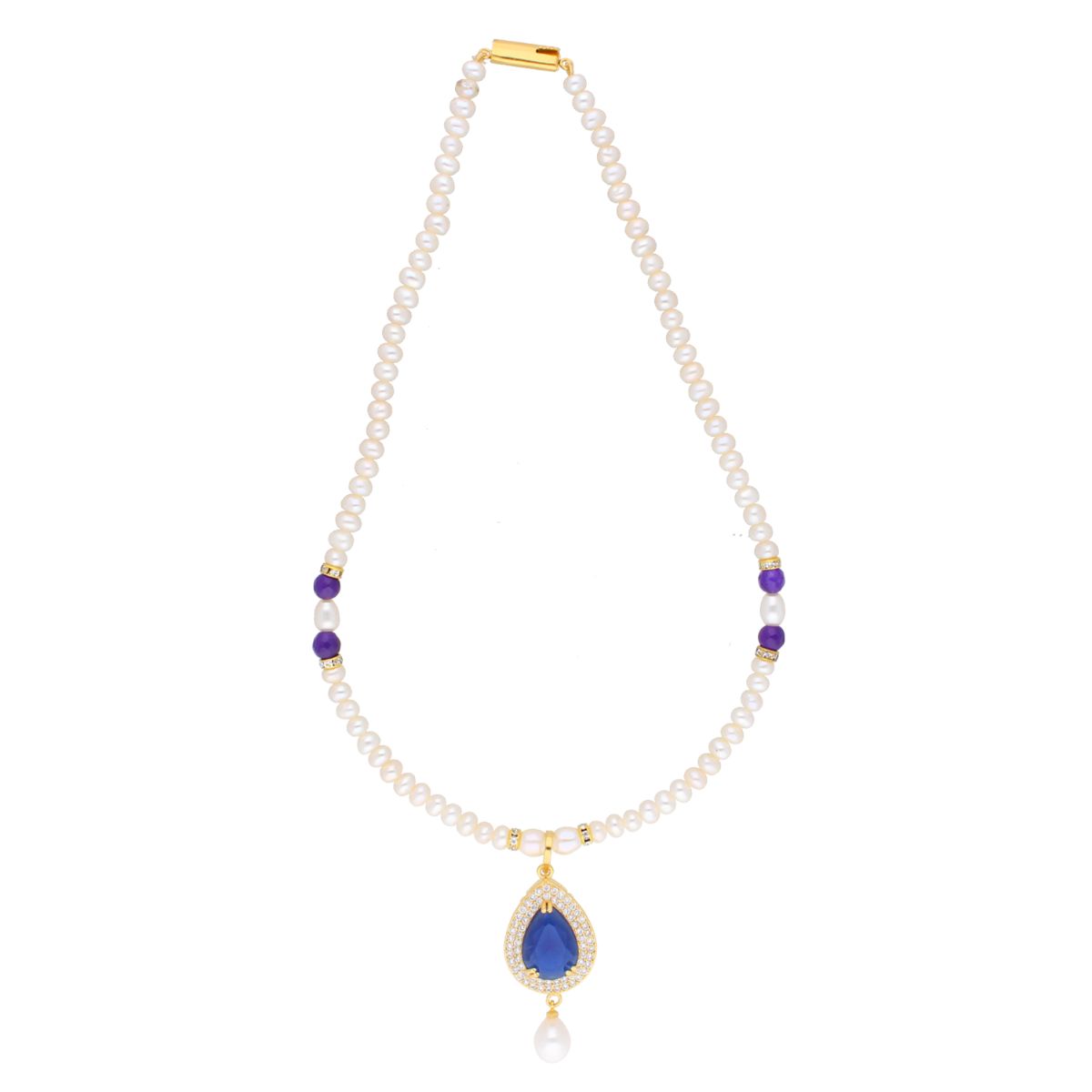 J Pearls Jaanvi Pearl Set - Real Pearl Jewelry - Swadesiicart
