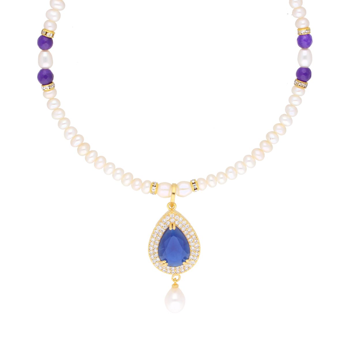 J Pearls Jaanvi Pearl Set - Real Pearl Jewelry - Swadesiicart