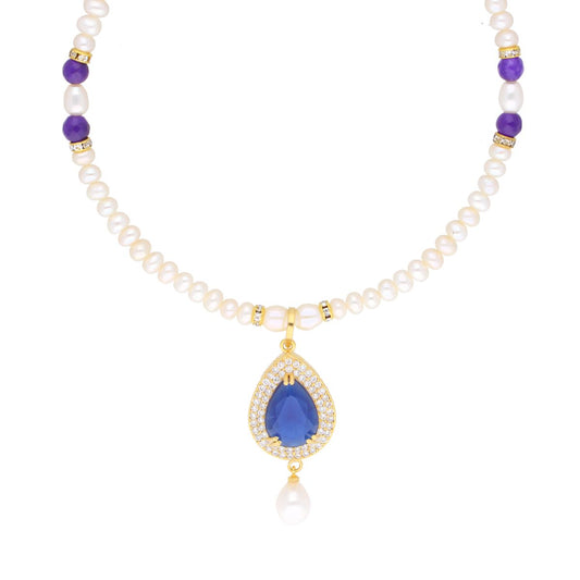 J Pearls Jaanvi Pearl Set - Real Pearl Jewelry - Swadesiicart