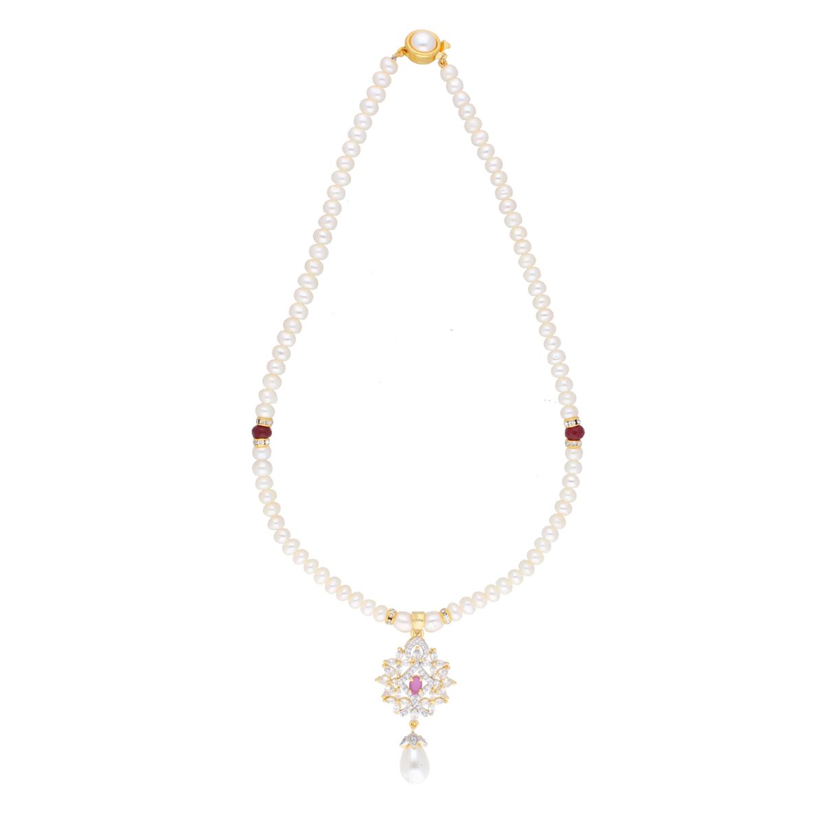 J Pearls Anahita Pearl Set - Real Pearl Jewelry - Swadesiicart