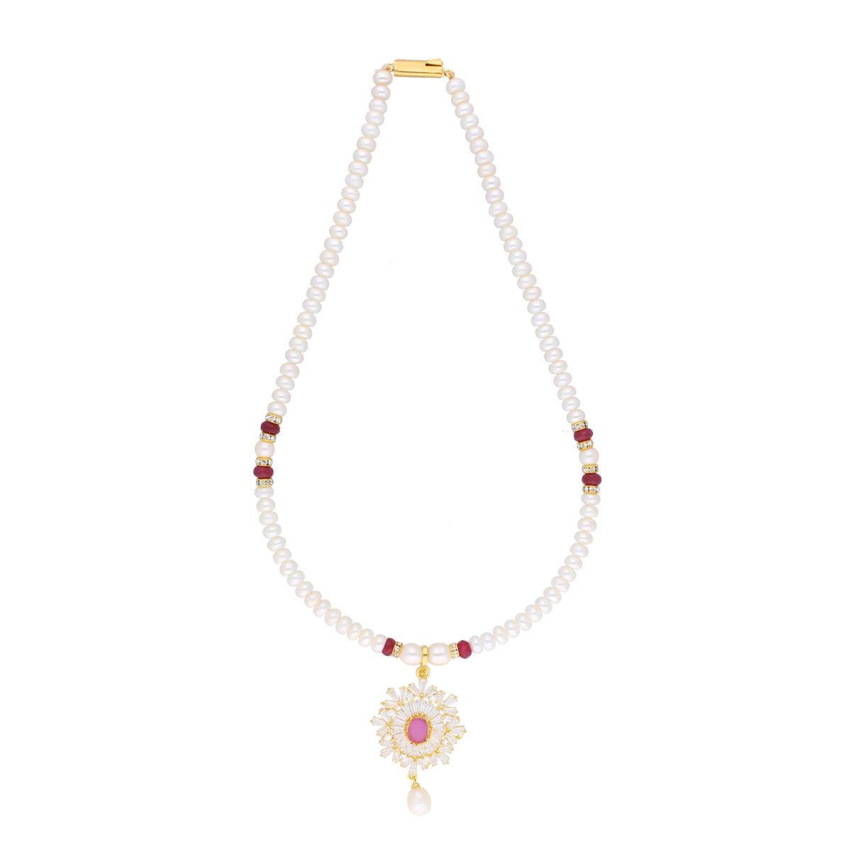 J Pearls Abdhija Pearl Set - Real Pearl Jewelry - Swadesiicart