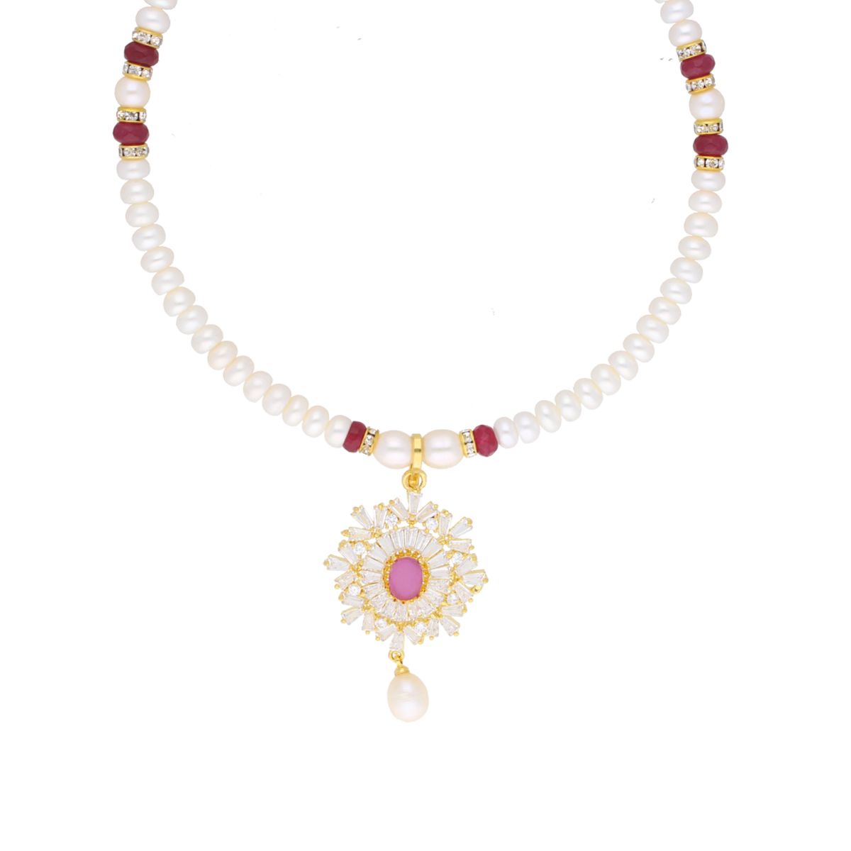 J Pearls Abdhija Pearl Set - Real Pearl Jewelry - Swadesiicart