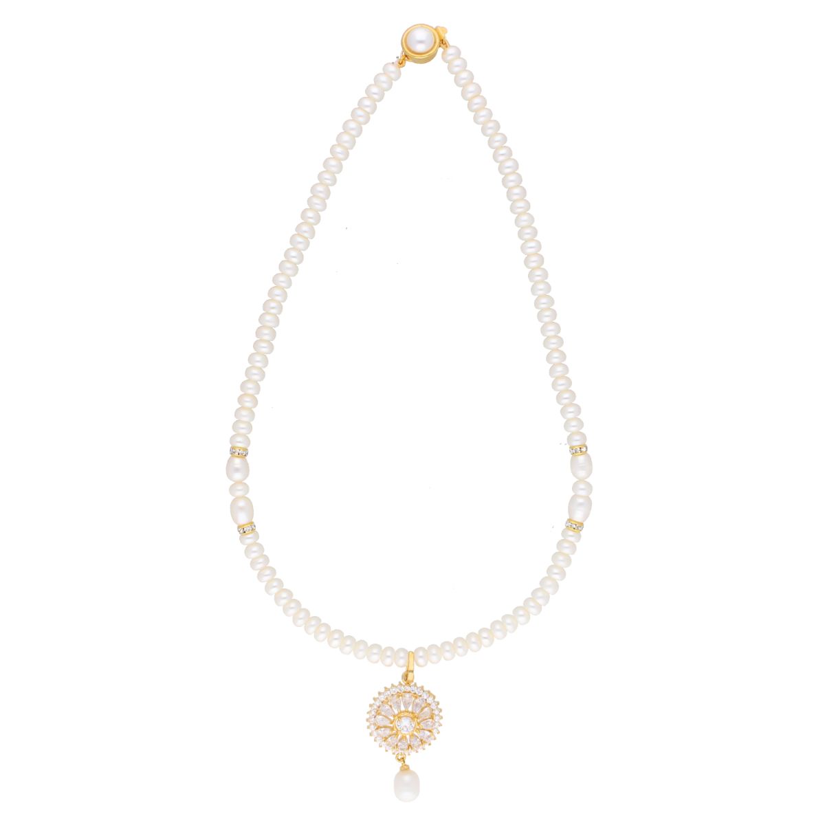 J Pearls Baheera Pearl Set - Real Pearl Jewelry - Swadesiicart
