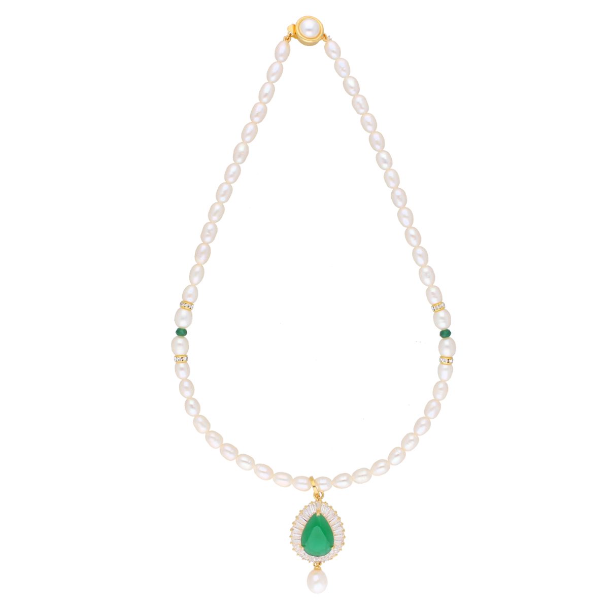 J Pearls Dhenuka Pearl Set - Real Pearl Jewelry - Swadesiicart