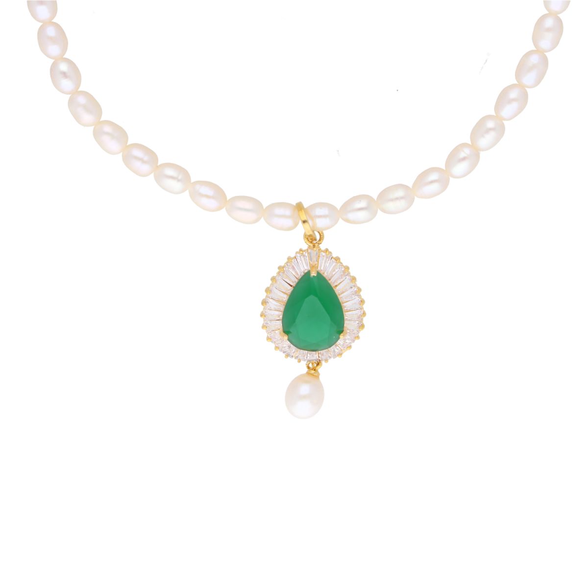 J Pearls Dhenuka Pearl Set - Real Pearl Jewelry - Swadesiicart