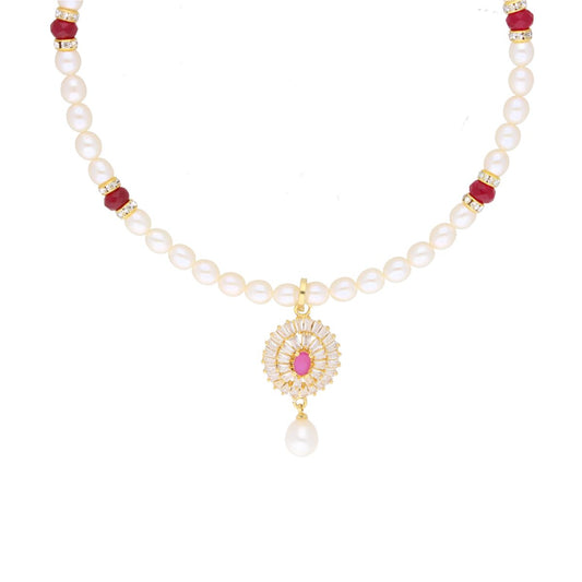 J Pearls Haarshini Pearl Set - Real Pearl Jewelry - Swadesiicart