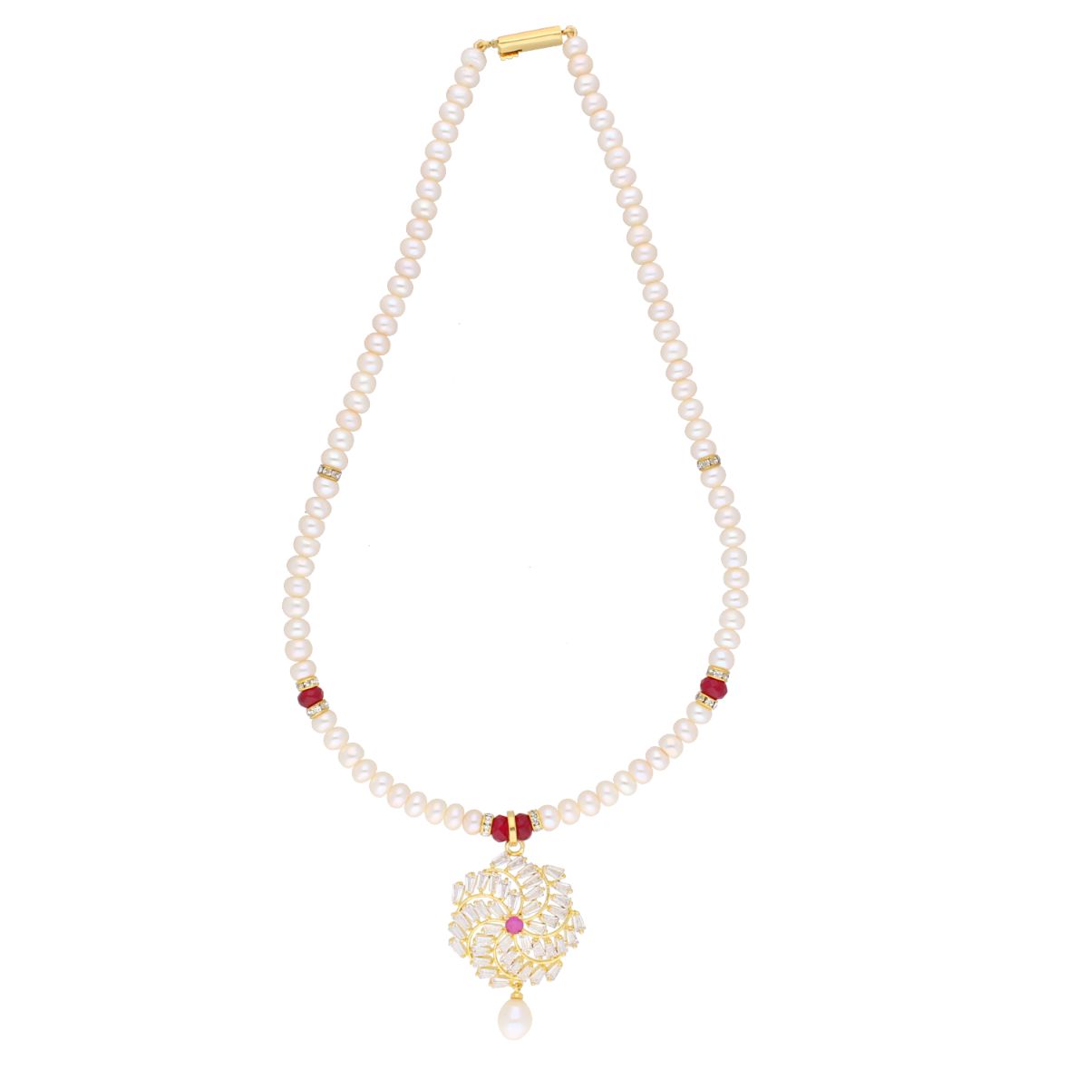 J Pearls Dheivachelvi Pearl Choler - Real Pearl Jewelry - Swadesiicart