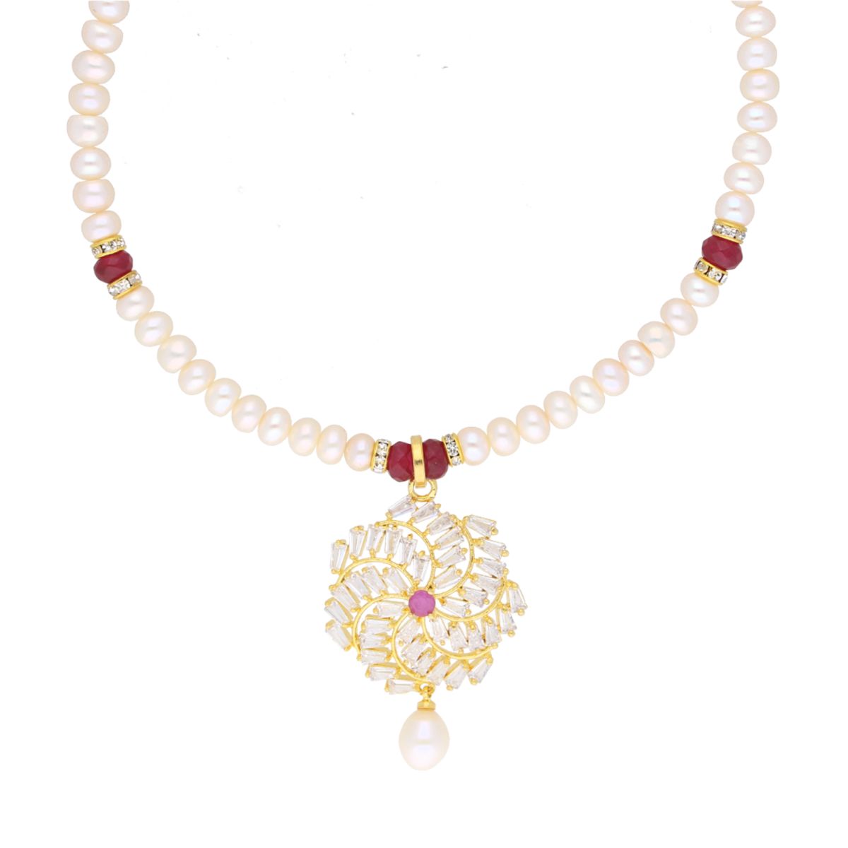 J Pearls Dheivachelvi Pearl Choler - Real Pearl Jewelry - Swadesiicart