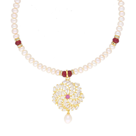J Pearls Dheivachelvi Pearl Choler - Real Pearl Jewelry - Swadesiicart
