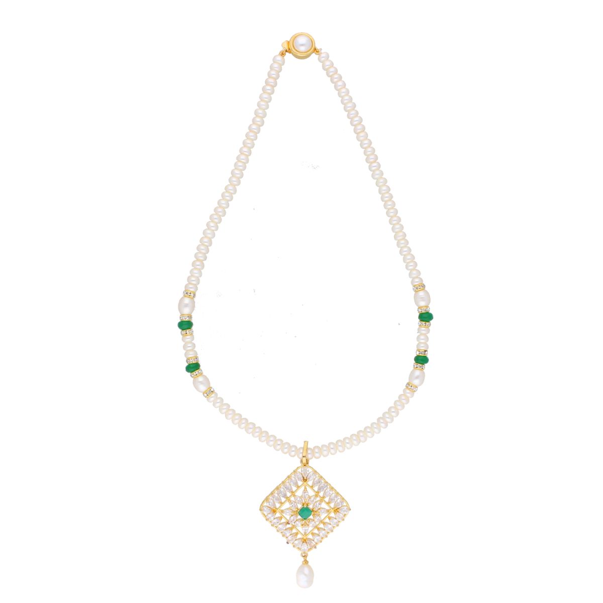 J Pearls Hiya Pearl Set - Real Pearl Jewelry - Swadesiicart