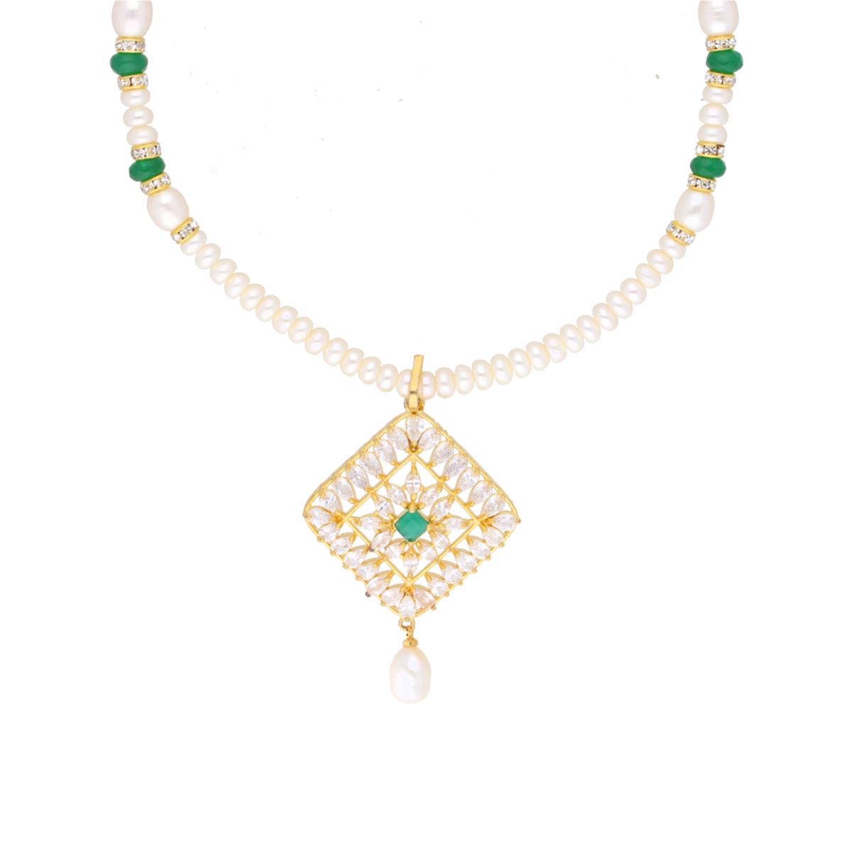 J Pearls Hiya Pearl Set - Real Pearl Jewelry - Swadesiicart
