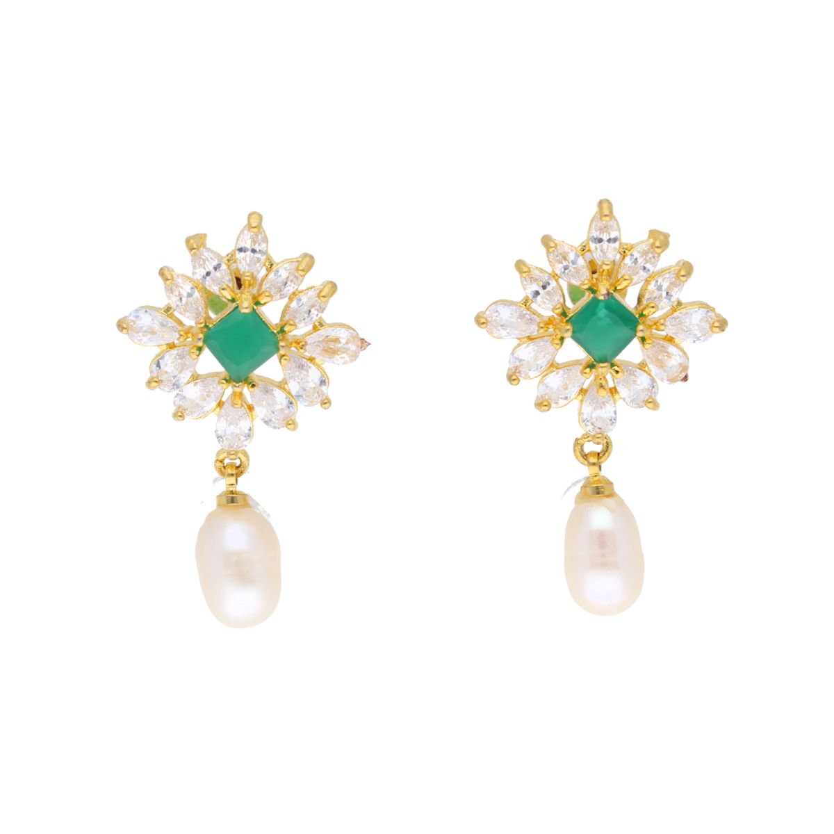 J Pearls Hiya Pearl Set - Real Pearl Jewelry - Swadesiicart