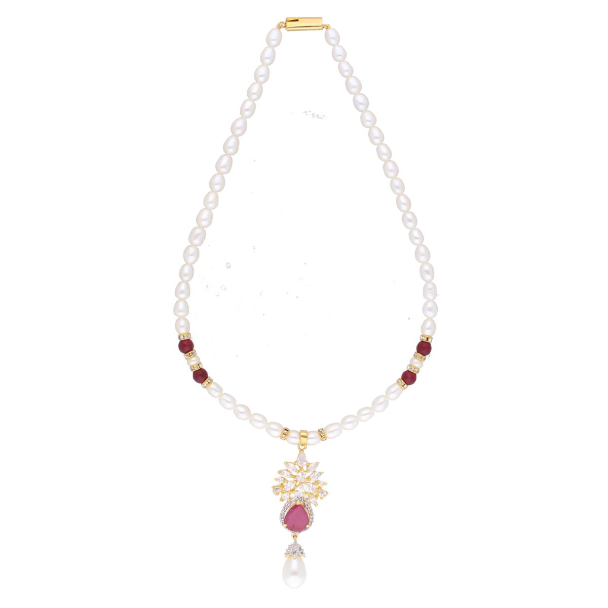 J Pearls Navishka Pearl Set - Real Pearl Jewelry - Swadesiicart