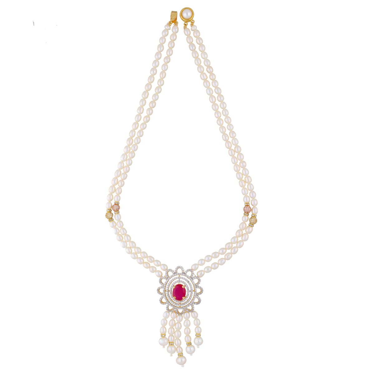 J Pearls Cancala Pearl Set - Real Pearl Jewelry - Swadesiicart