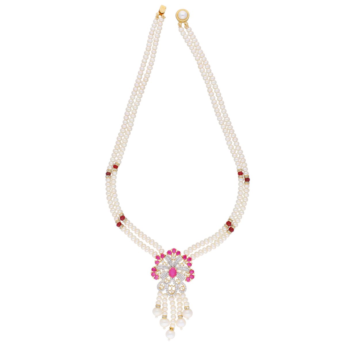 J Pearls Chantin Pearl Set - Real Pearl Jewelry - Swadesiicart