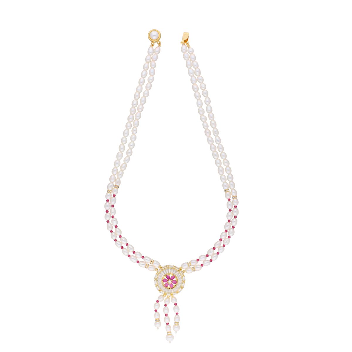 J Pearls Candalini Pearl Set - Real Pearl Jewelry - Swadesiicart
