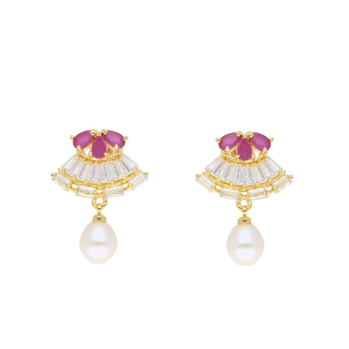 J Pearls Candalini Pearl Set - Real Pearl Jewelry - Swadesiicart
