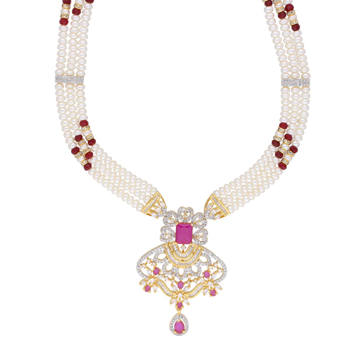 J Pearls Fenal Pearl Set - Real Pearl Jewelry - Swadesiicart