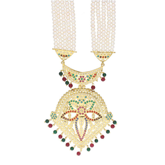 J Pearls Chantrea Pearl Set - Real Pearl Jewelry - Swadesiicart