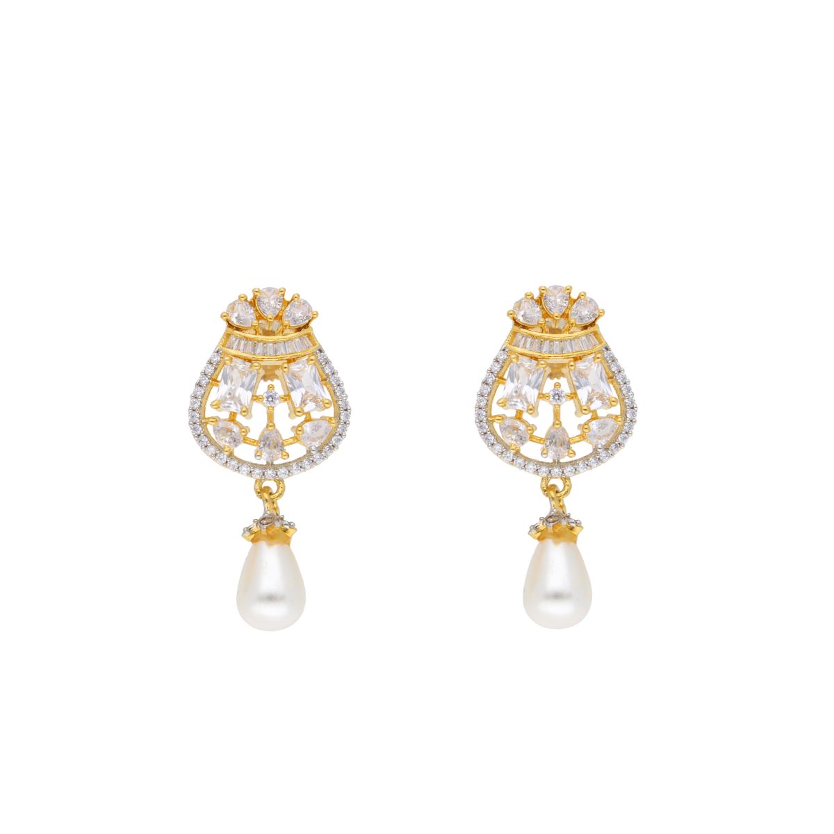J Pearls Camunda Pearl Set - Real Pearl Jewelry - Swadesiicart