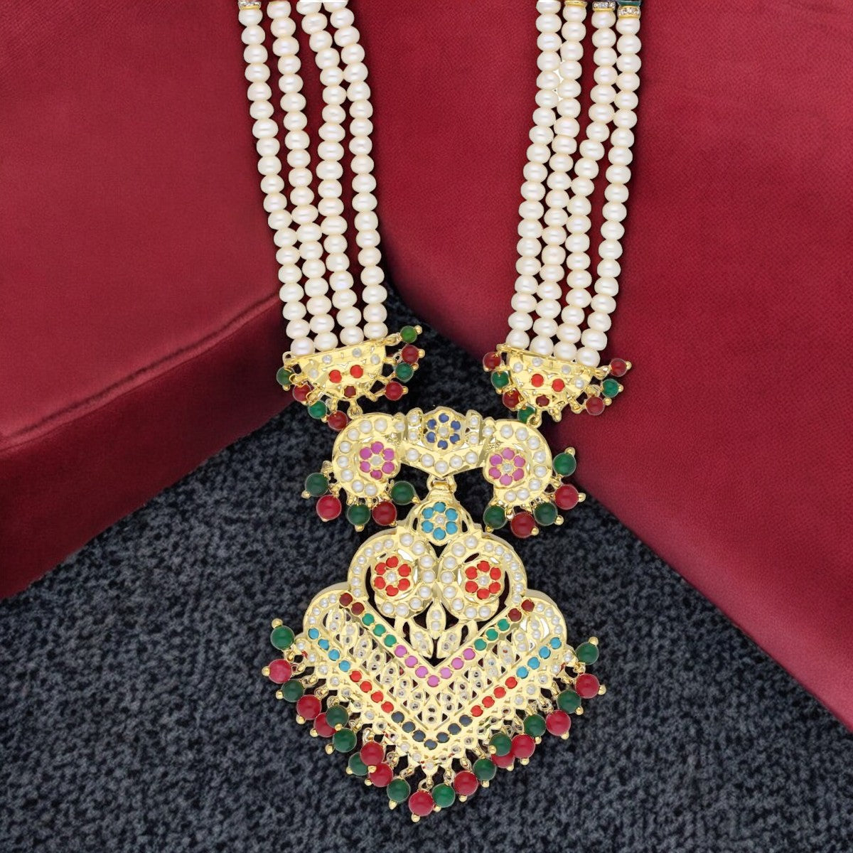 J Pearls Abh Pearl Set - Swadesiicart