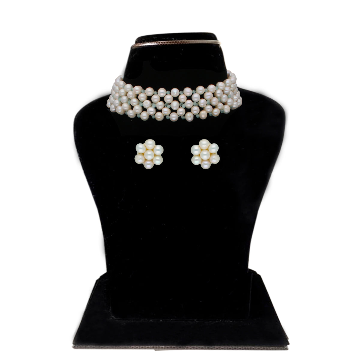 J Pearls Navishka 1 Line Pearl Choker - Real Pearl Jewelry | Swadesiicart
