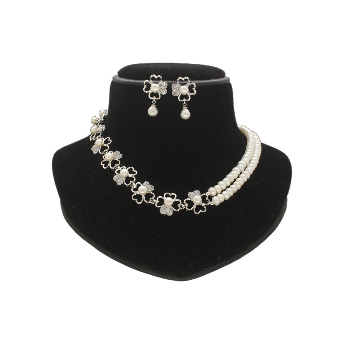 J Pearls Lipika 2 Lines Pearl Necklaces | Swadesiicart