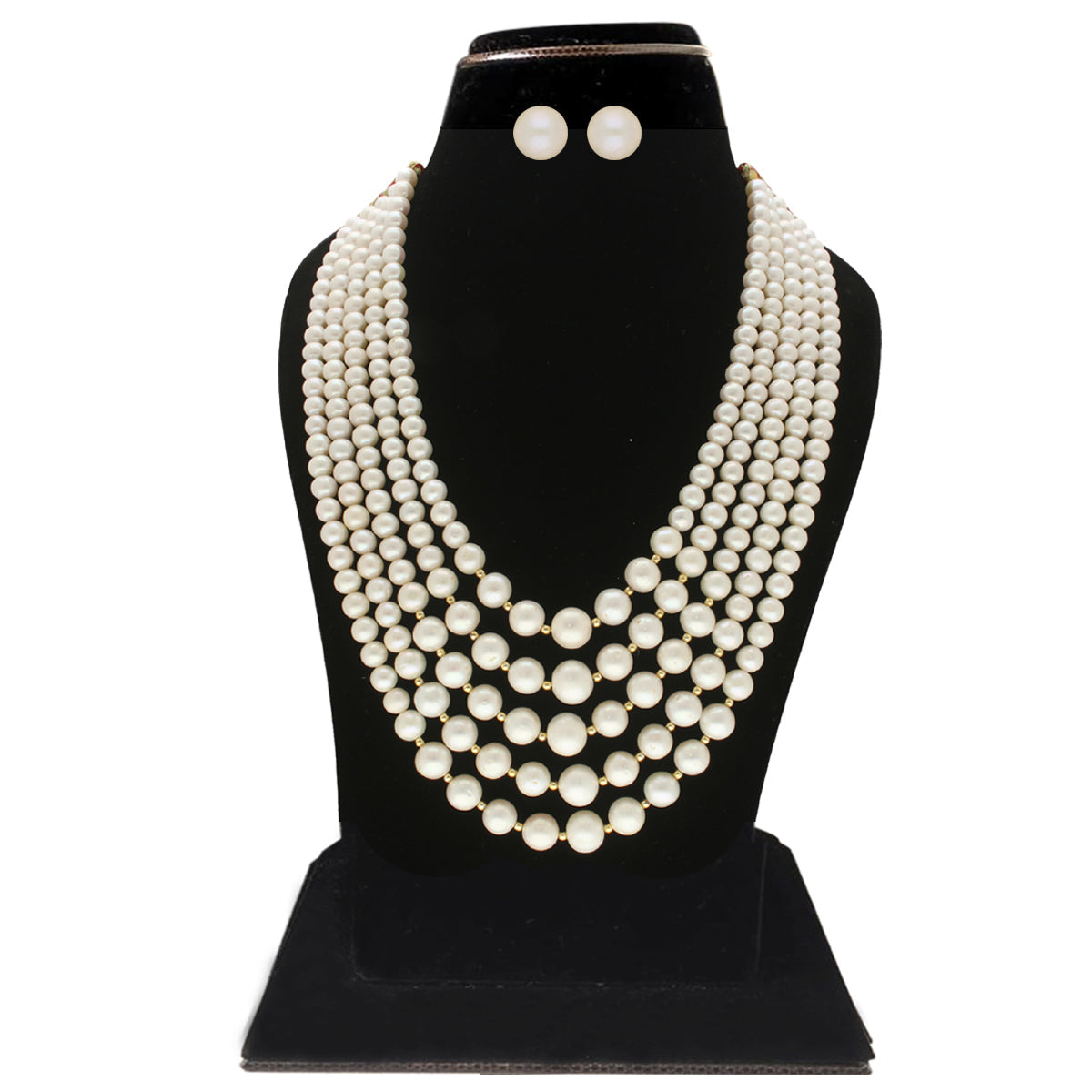 J Pearls Saanvi 5 Lines Pearl Necklaces | Swadesiicart