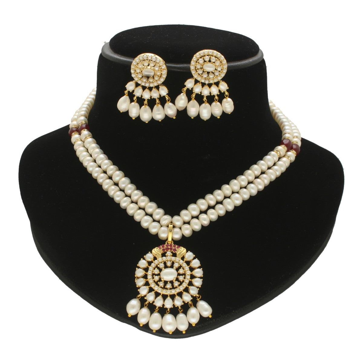 J Pearls Charish Pearl Necklace Set - Swadesiicart
