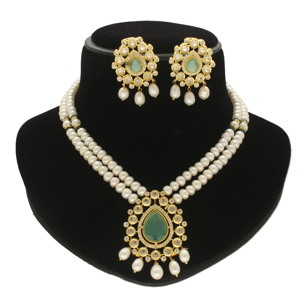 J Pearls Shalin Exquisite Pearl Necklace Set - Swadesiicart