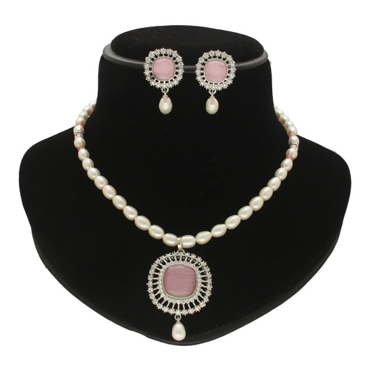 J Pearls Ehan Pearl Necklace Set - Swadesiicart