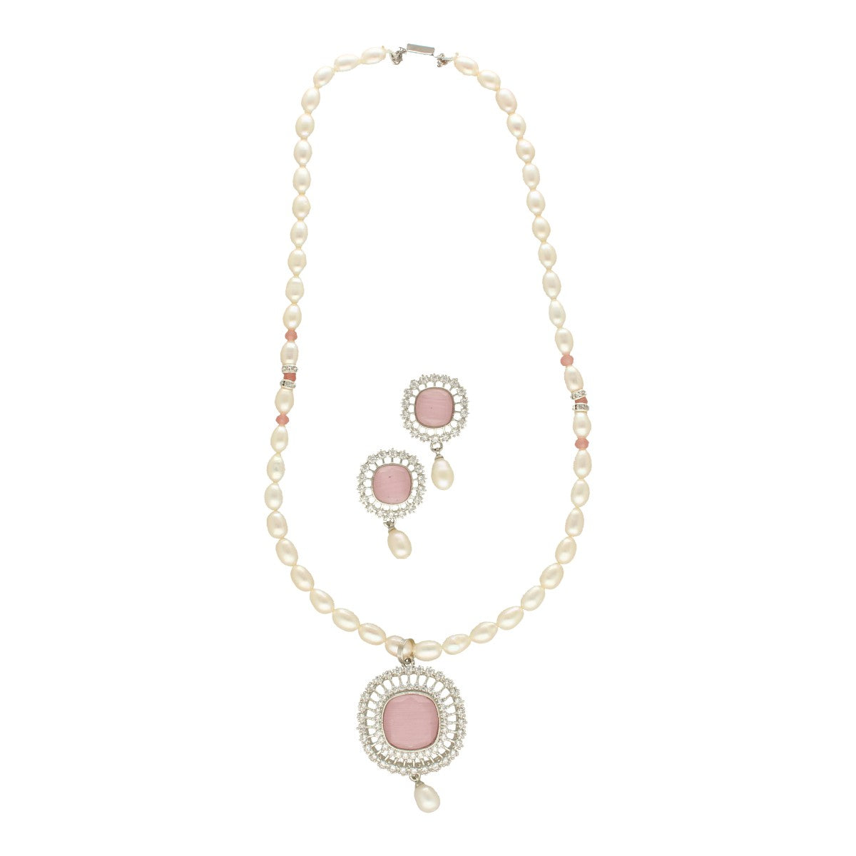 J Pearls Ehan Pearl Necklace Set - Swadesiicart