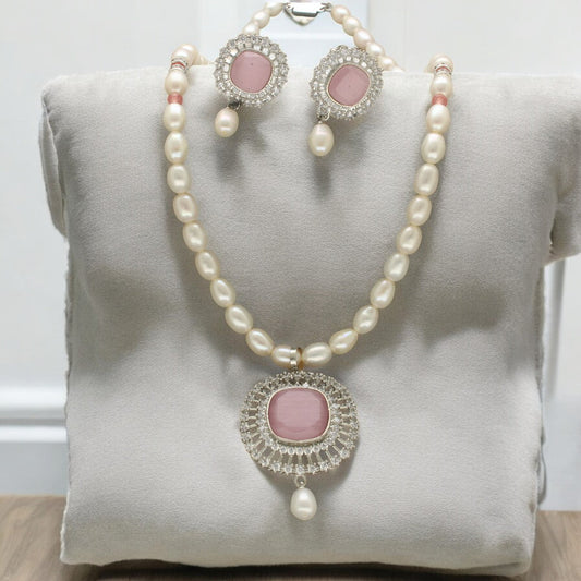 J Pearls Ehan Pearl Necklace Set - Swadesiicart