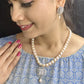J Pearls Sublime Shimmer Pearl Necklace Set - Swadesiicart